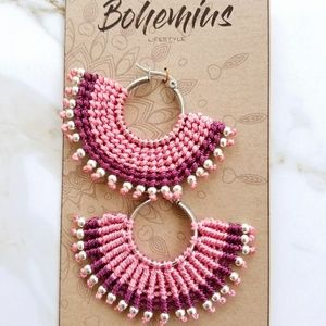 Handmade Knitted Earrings from El Salvador